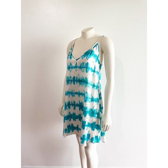 We Are Leone Elke Blue Tye Dye Stripe Short Dress S/M - Picture 5 of 8